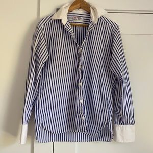 Blue and White classic button down